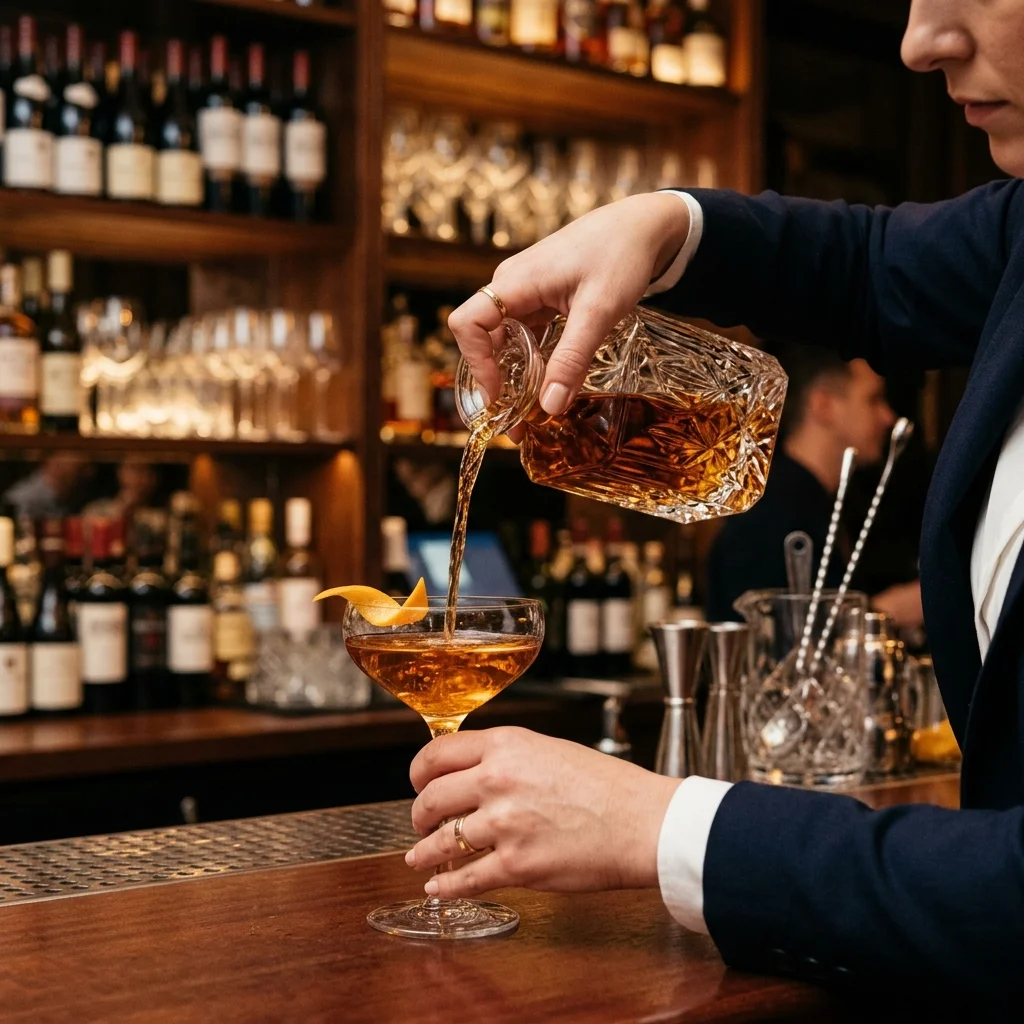 Practical bartending class training session